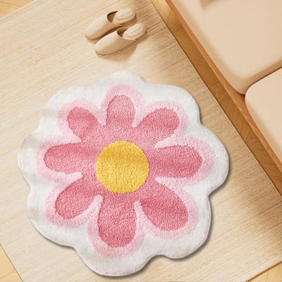 Unyqoos® Decoratieve Bloemvormige Antislip Badmat voor Badkamer, Keuken en Woonkamer