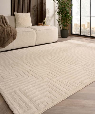 Scandinavische loper - Serene Voss crème 80x250