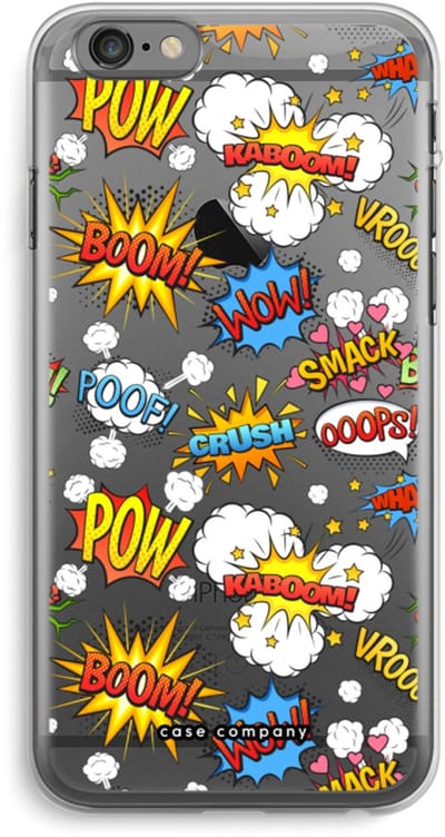 Case Company® - Hoesje geschikt voor iPhone 6 PLUS / 6S PLUS hoesje - Pow Smack - Soft Cover Telefoonhoesje - Bescherming aan alle Kanten en Schermrand