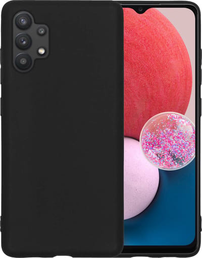Hoesje - Geschikt voor Samsung Galaxy A13 4G - Sterk & Shockproof - Siliconen Case - Hoes Cover - Telefoonhoes - Zwart