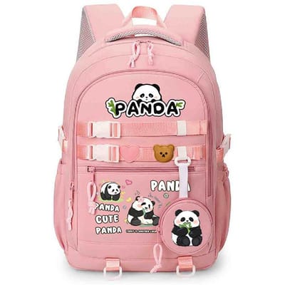 Panda Huahua Schattige Kinder Schooltas Grote Capaciteit Basisschool en Middelbare School Studenten Lichtgewicht Rugzak met Rugbescherming