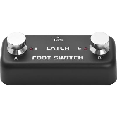 2 Voetschakelaar Pedaal Effect Controller Pedaal A B Kanaal Voetschakelaar met Vergrendelingsfunctie LED Indicator Verlichting 6,35 mm gray