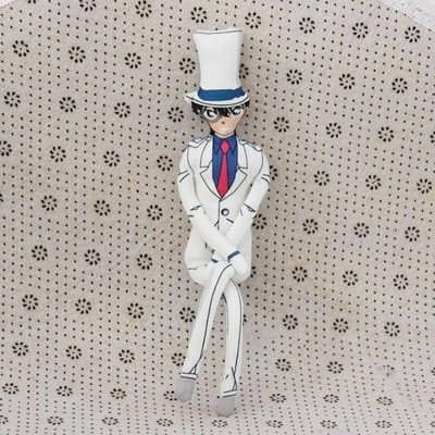 28cm Detective Conan Kaito Kid Pluche Pop Afneembare Beweegbare Ledematen IJzerdraad Skelet Figuur Pluche Muis Witte Rand Kamer Decor 28cm