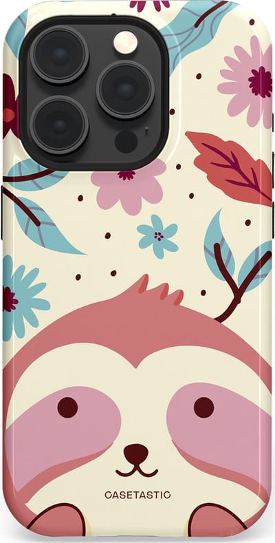 Casetastic Hoesje Geschikt voor Apple iPhone 15 Pro Magsafe - Stijlvolle Beschermende Duo-layer Case - Luiaard knuffels