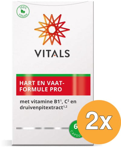 2x Vitals Hart & Vaatformule Pro Capsules (60 capsules)