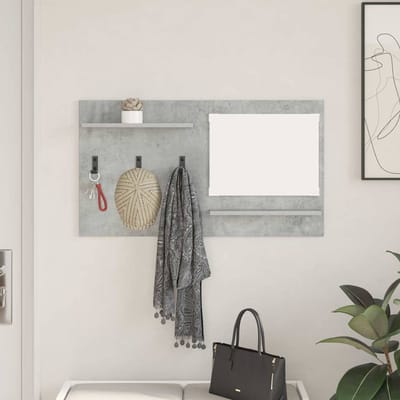 vidaXL - Wandgemonteerde - kapstok - Muurmontage - Beton - Grijs - 90 - x - 10 - x - 50 - cm