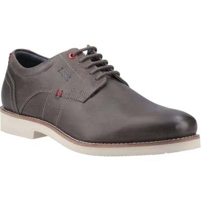 Pod Hampton Leer Herenschoenen Grijs Veterschoenen