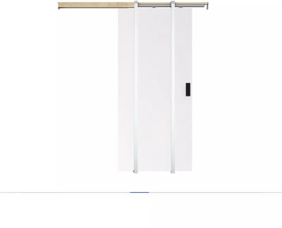 Vente-unique Schuifdeur met klamplaagsysteem - H205 x L73 cm - Mdf + Pvc - Wit - VARIN II