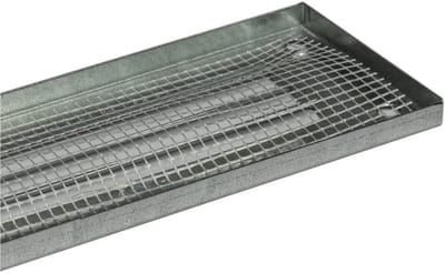 Ventilatierooster 400x50mm Verzinkt Afsluitrooster met Insectenhor voor Toevoer en Afvoerlucht