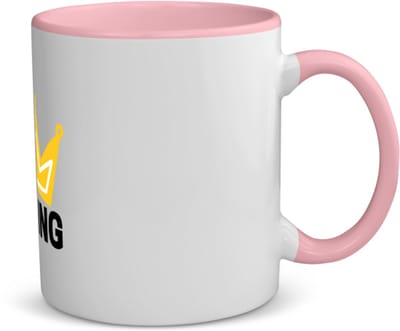 Akyol - her king koffiemok - theemok - roze - Verjaardag - haar - hem - grappige tekst - 350 ML inhoud