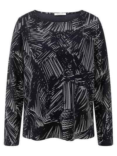 Shirt ronde hals Van Peter Hahn blauw