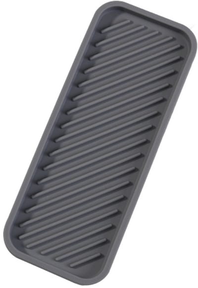 Siliconen opbergrek voor gootsteen - Keukenopbergrek - Voor sponzen, afwasmiddelen en zeep - Grijs - 22,8*9CM