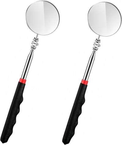 Verstelbare Telescopische Inspect mirror met Rond Spiegel en Uitbreidbare Handgreep voor Auto Reparatie en Onderhoud