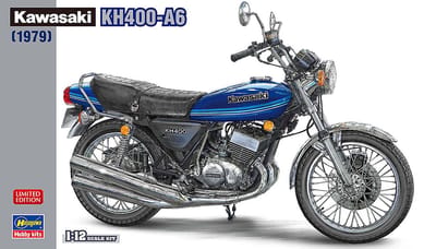 Hasegawa Modelbouwpakket Motorfiets - 21772 Kawasaki KH400-A6 - 1979 - Japanse Motorfiets Plastic - 1:12 - Modelbouw