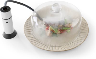 Hendi Rookpistool incl. slang + Glazen stolp Ø27,5x(H)14cm - Rookapparaat koud roken - Smoking gun - Food smoker