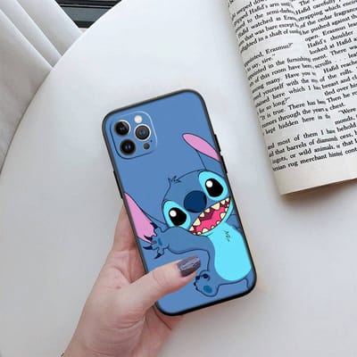 MH84 Lilo Stitch Telefoonhoesje voor iPhone 7 8 11 12 13 14 15 16 17 16E XS Pro Max XR X SE Air iPhone SE 2020 lava