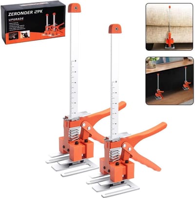 Labor Saving Arm 15.4 Inch Lever Arm, 2 Piece Multifunctional Height Adjustment Device, Labor Saving Tools for Men Installing Furniture, Cabinets, Door Panels, Tile Positioning Jack Lift