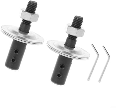 Dailygoods - Spindeladapter Slijpmachine - Links en Rechts - Hoogwaardige Kwaliteit - Zwart en Zilver - Slijtvast en Duurzaam - Geschikt voor Polijstm...