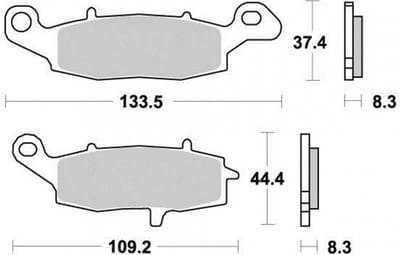 ap racing remblok voor suzuki 1500 c intruder 2005 tot 2006 lmp305sf / avg nieuw