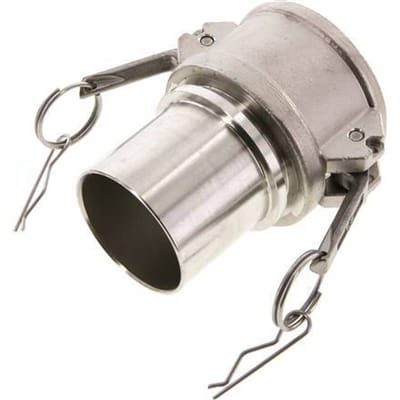Camlock DN 60 (2 1/2'') Koppeling RVS met slangpilaar (63 mm) Type C EN 14420-7 (DIN 2828)
