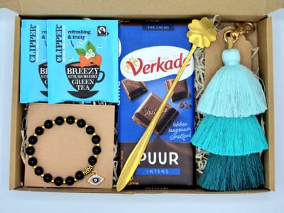 RituwellGift Geschenkset Vrouwen - Nr. 6 |- Cadeau voor Vrouw - Verwenpakket - Cadeaupakket - Giftset - Verjaardag - Moederdag - Sleutelhanger - Natuursteen Kralen Armband - Valentijn Cadeautje voor Haar - Kerstpakket Vrouw - Cadeau Vriendin