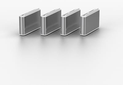 Sleutel voor USB-C-poort Lindy - Schloss für USB-C-Port - weiß Set van 4 stuks Wit Sleutelslot Incl. 1 sleutel 40427