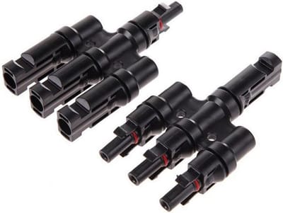 Set van 2 MC4 Zonnesplitters (Y-kabel) - 7-weg T-connector voor Zonnepanelen - IP65 Waterdicht
