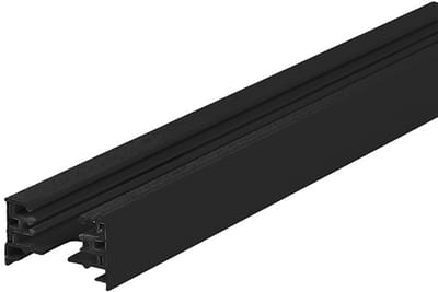 1-Fase Rail 1 meter zwart inclusief eindkap en voedingsconnector | 1 meterx34x21 mm