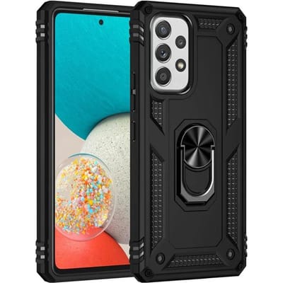 Schokbestendige Bumpers Armor Case Voor Samsung Galaxy S24 S23 S22 Ultra S21 S20 FE 5G S8 S9 S10 Plus Note 20 10 Metalen Ring Cover Samsung S24 Ultra