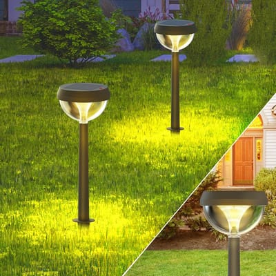 Zonne-energie Tuinverlichting met 3 Verlichtingsmodi en IP54 Waterdicht, Decoratie voor Oprit en Terras, Warm Wit, 2 Stuks