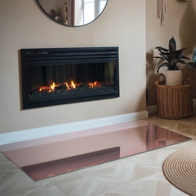 Coloray Vloerplaat Houtkachel - Vloerplaat Openhaard - 140 cm x 70 cm - Houtkachel Accessoires - Roze Vloerplaat Kachel - Onderplaat - Plaat voor Onder Houtkachel - Open Haard Accessoires - Onderplaat Voor Houtkachel