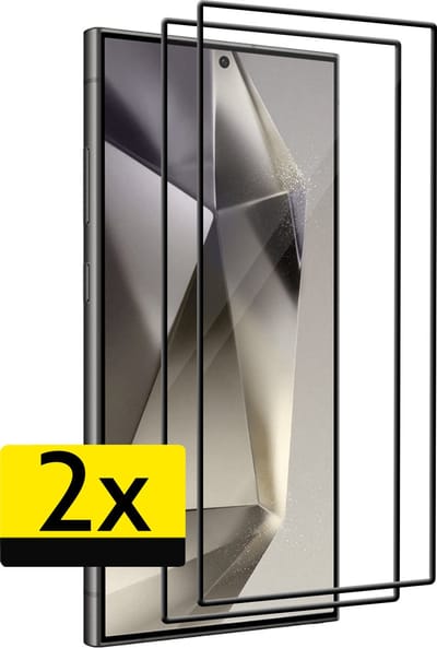 Screenprotector - Geschikt voor Samsung Galaxy S24 Ultra - 2 Stuks - Full Cover - Beschermglas - Gehard Glas - Tempered Glass - Screen Protector
