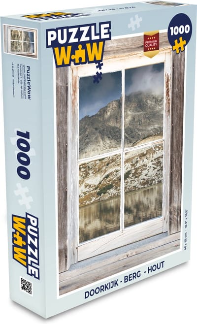 Puzzel Doorkijk - Berg - Hout - Legpuzzel - Puzzel 1000 stukjes volwassenen