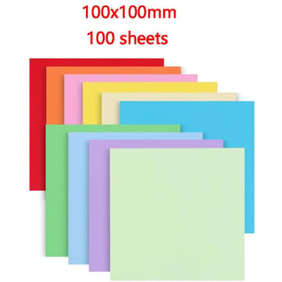100 stuks Origami Vierkant Papier Dubbelzijdig Vouwen Gelukswens Papier Kraan Knutselpapier DIY Kunst Handwerk Kleurrijk Scrapbooking