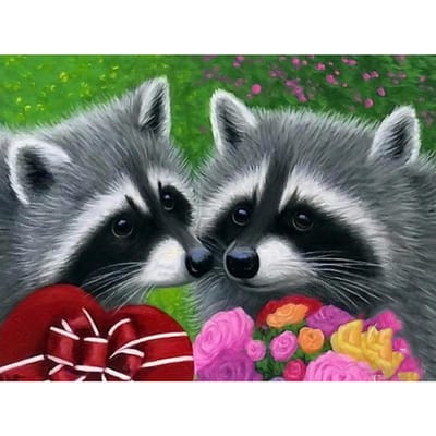 Peinture diamant 5D à faire soi-même, mosaïque d'ours mignon, broderie en strass, point de croix, décoration d'intérieur 20X30CM black
