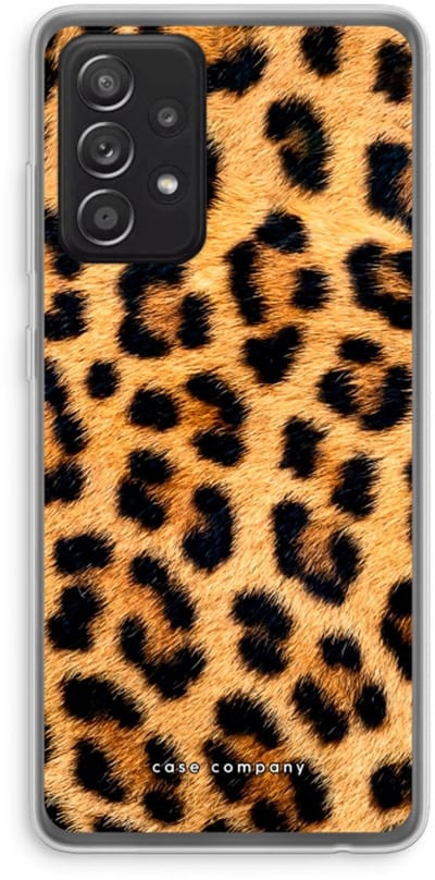 Case Company® - Hoesje geschikt voor Samsung Galaxy A52s 5G hoesje - Luipaard - Soft Cover Telefoonhoesje - Bescherming aan alle Kanten en Schermrand