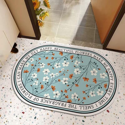 Tapis de sol Tapis de sol Paillasson Paillasson Porte Maison Salon Entrée Chambre Cuisine Tapis Antidérapant Séchage Rapide Porte d'Entrée Porte d'Entrée 40 * 60Cm diatom mud white