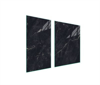 TMK ArtDeko Serie - Glazen Beschermplaat voor Fornuis - 90x52 cm - Marmer
