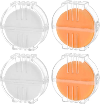 Bijenwas Draadbox - Garen Conditioners - Naaien en Knutselen - Natuurlijke Smering - 41 mm diameter - Goud en Wit