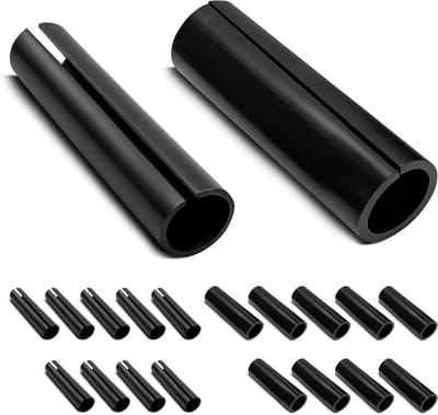 Beschermingsset voor fietsdraagrek en frame - Bescherming tegen slijtage voor fietstassen, geschikt voor diverse fietsmodellen, Ø10/12 mm haken, zwart