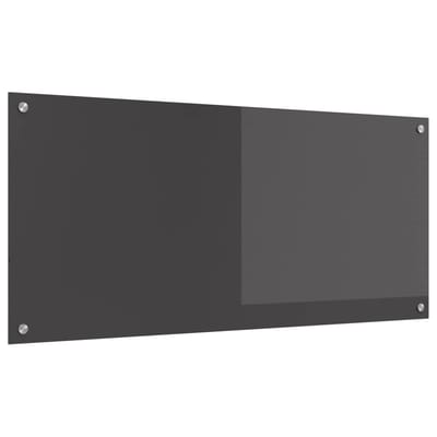 vidaXL - Keukenachterwand - Donkergrijs - 110 - x - 50 - cm - gehard - glas