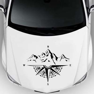JHUBERS- Autostickers Waterdicht - Sticker voor Auto Decoratie - Bergstickers - Vrachtwagen/SUV - Hoogwaardige PVC - Zonnebestendig - Autobelettering