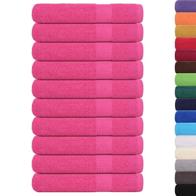 vidaXL - Handdoeken - FROGN - 10 - st - 100x200 - cm - 360 - g/m² - roze