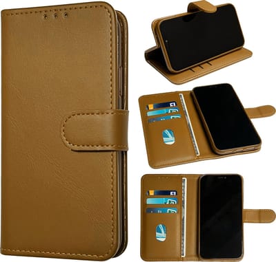 Casemania Hoesje Geschikt voor Samsung Galaxy A25 - Bruin - Portemonnee Book Case - Pasjeshouder en Magneetlipje