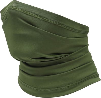Bandana - Multi-use - Nekwarmer/Sjaal/Masker/Hoofdwarmer - Col - Gezichtsbedekking - Motorrijden - Ademend - Donkergroen/legergroen - Jonyx