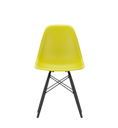 Vitra - DSW Eames Plastic Sidechair - mosterd RE - esdoorn zwart - geel