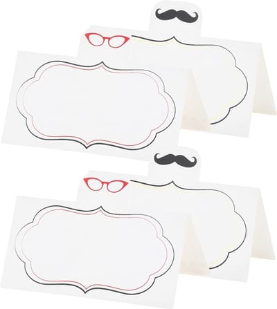 Givi Italia Naamkaartjes/plaatskaartjes - bruiloft - wit - Ladys and Gents - 20x stuks - 10 x 5 cm
