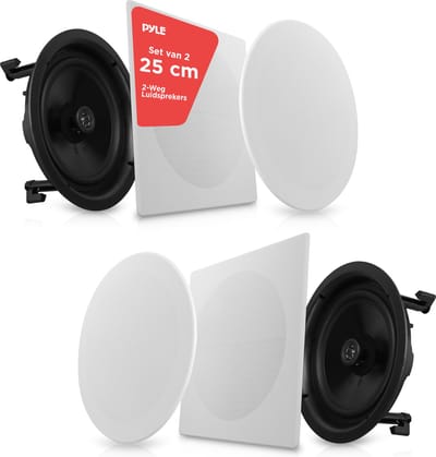 Pyle Luidsprekers- Plafondluidsprekers- Wandluidsprekers- Plafondspeakers- Inbouwluidsprekers voor Thuis - 2-Weg Speakers- Luidsprekersysteem voor in het Plafond - 300 Watt