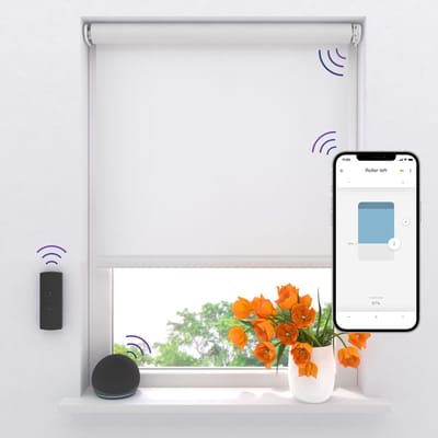 DTCH® Elektrisch rolgordijn Lichtdoorlatend - Easy - Bright White - 70 x 190 cm - Motionblinds CMD-02-P