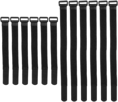 Spanbanden Fietsdrager - Nylon Riemen - Fiets Vervoeren - Maximaliseert Stabiliteit - 12 Stuks - Zwart
